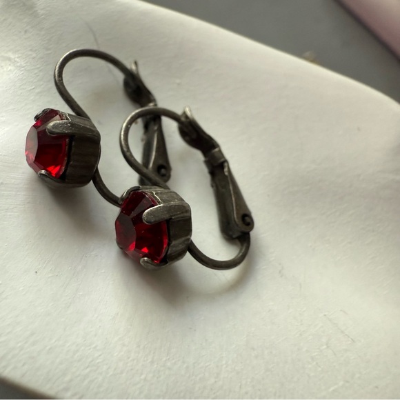 Sabika Crystal Dangle Earrings - Picture 2 of 6